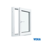 Пластиковое окно ПВХ VEKA одностворчатое 600x500мм (ВхШ) Двухкамерное
