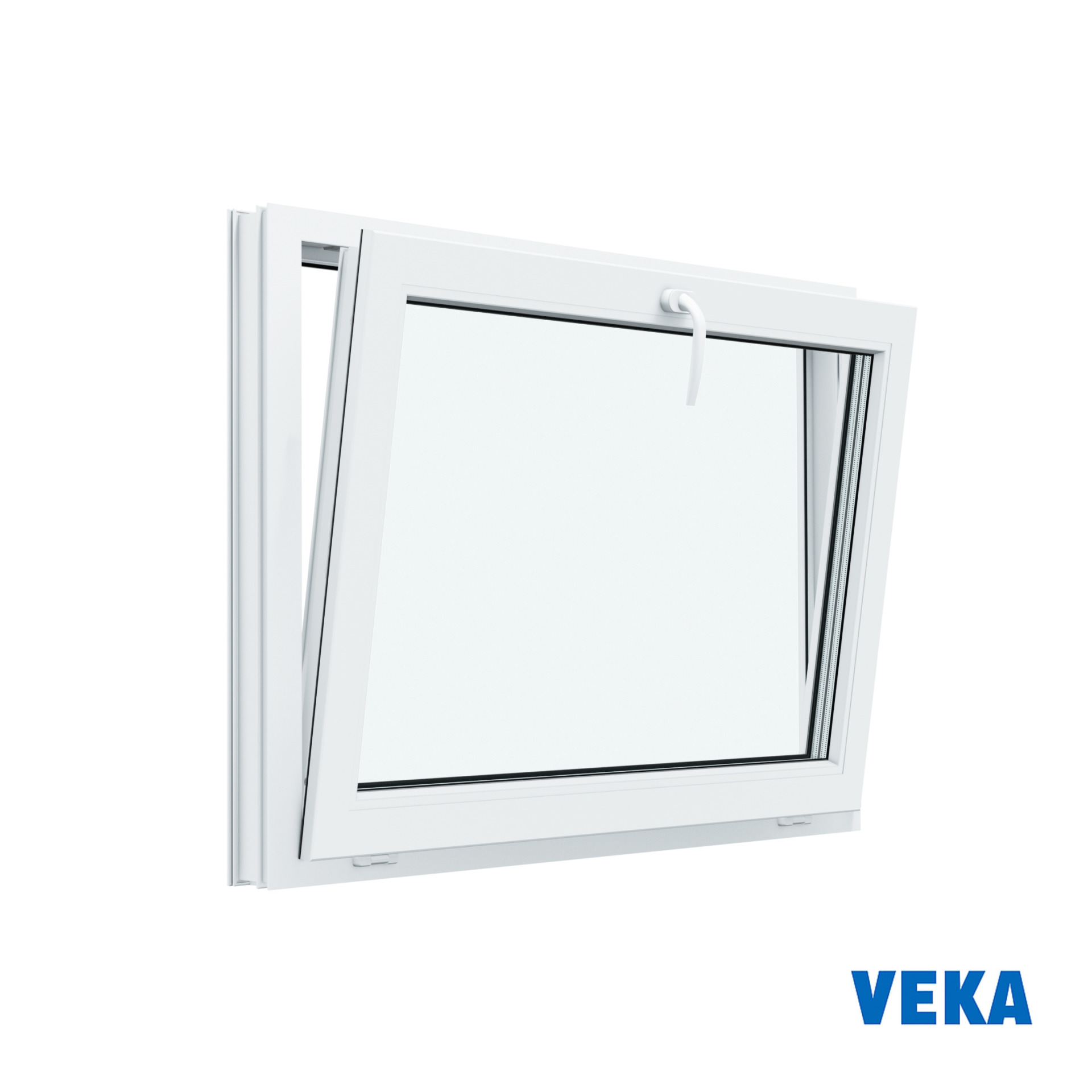 Пластиковое окно ПВХ VEKA одностворчатое 500x700мм (ВхШ) Двухкамерное